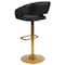 Flash Furniture 2PK Black Vinyl Adjustable Height Barstool 2-CH-122070-BK-G-GG - alternate 2